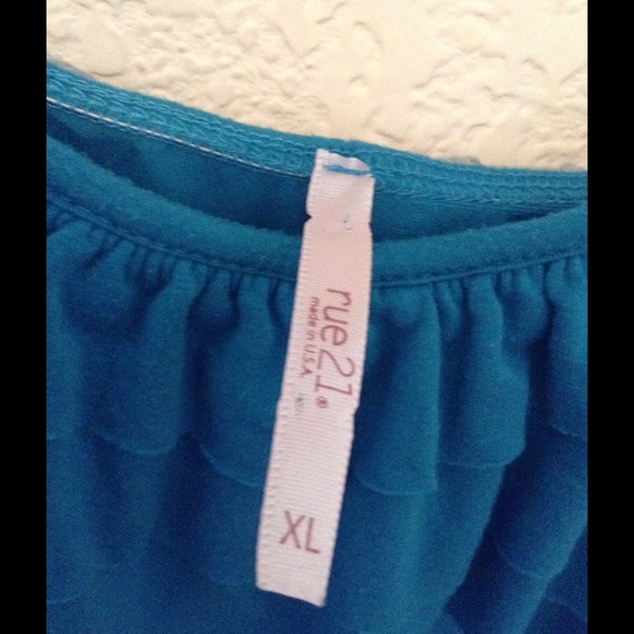 Blue Ruffle Top - Picture 2 of 3