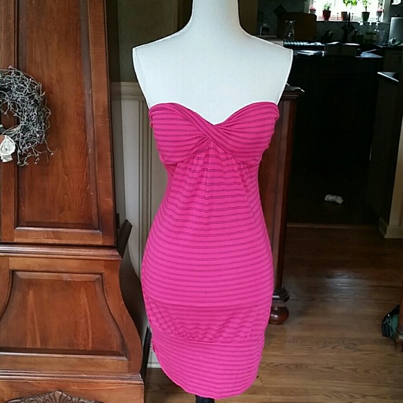 Pink form fitting dress