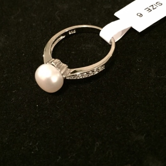 Genuine Fresh Water Pearl with CZ Sterling Silver - Picture 3 of 4