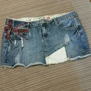 Hot kiss denim mini skirt