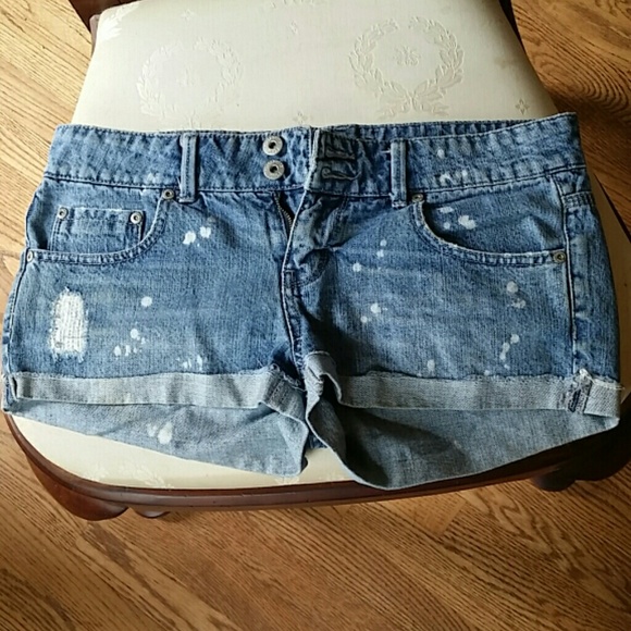 Distressed Jean shorts