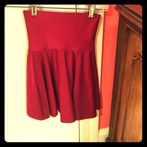 American Apparel red mini skater skirt!