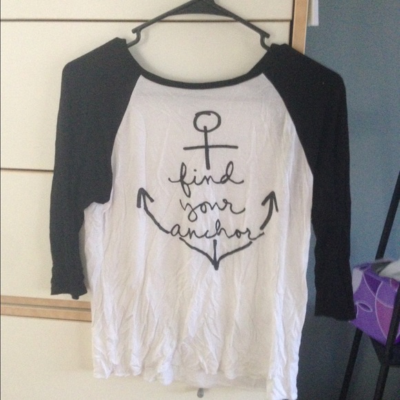 Baseball tee "Find your anchor"