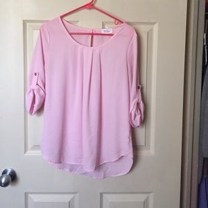 Pink chiffon blouse