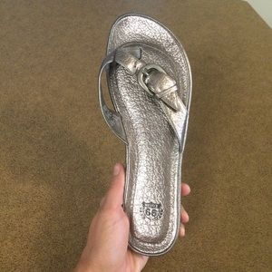 Silver Grey Metallic Sandal