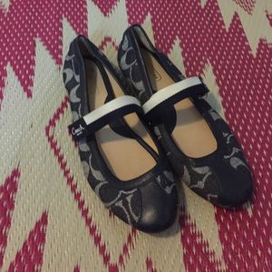 NWOT "denim" coach flats