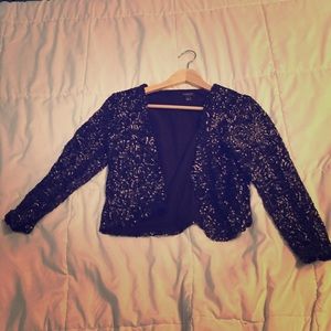 Black Sequined Cardigan