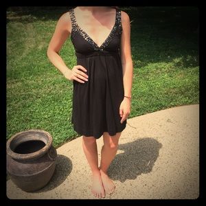 Black cotton Roxy dress