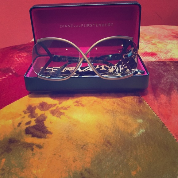 Diane von Furstenberg Other - DVF Open Wrap sunglasses in taupe. Never worn!