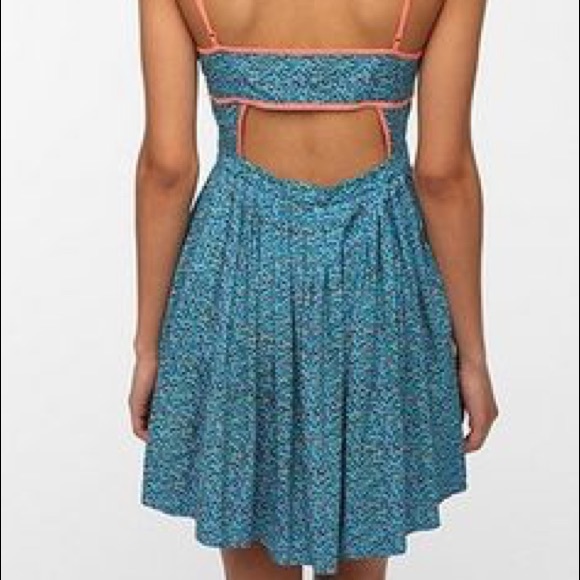 size 0 urban outfitters neon piped sundress - Picture 2 of 3