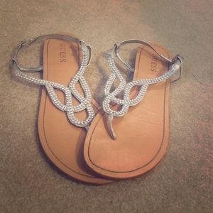 Guess Silver Sandals