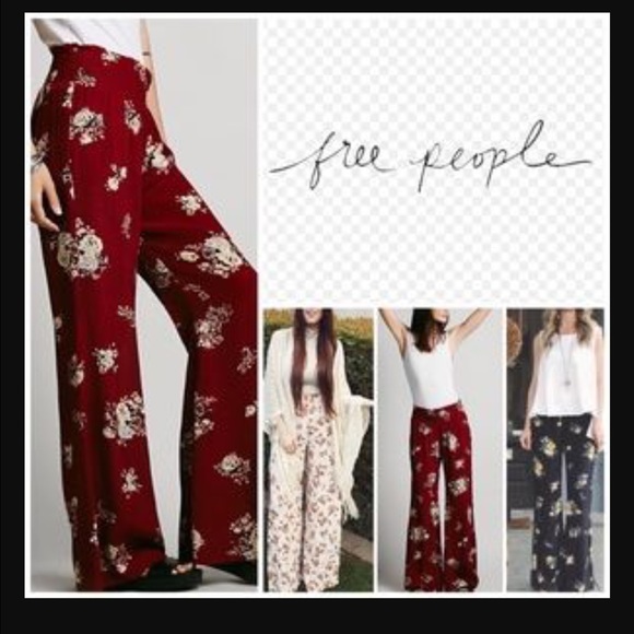 Free People Floral Hippie Pants