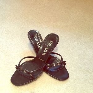 Prada kitten heel sandal- perfect condition!