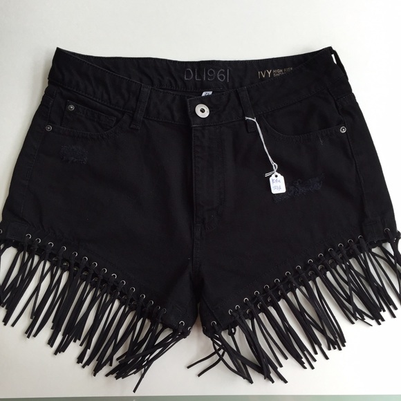 The Kylie Jenner DL1961 "Ivy" Black Shorts