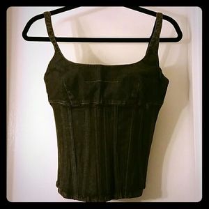 D&G Black denim bustier