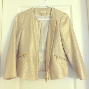 LOFT Gold 3/4 Sleeve Jacket Size XS