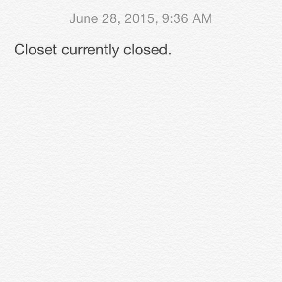 Closet currently closed.