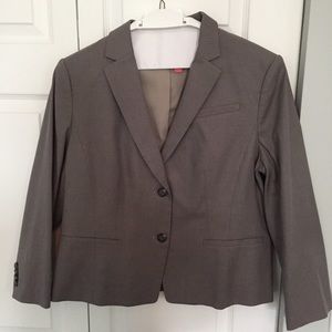 Ann Taylor Taupe Pinstripe Pants Suit - LIKE NEW!