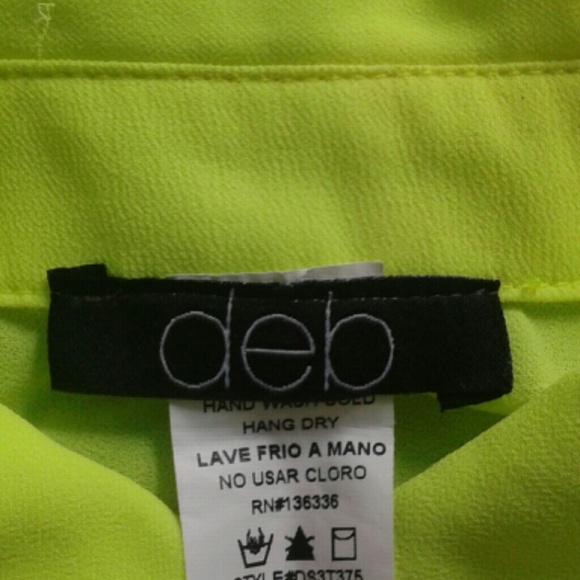 Long sleeve yellow chiffon cropped blouse - Picture 2 of 2