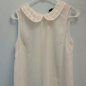 Peter pan collar floral pearl daisy summer hippie