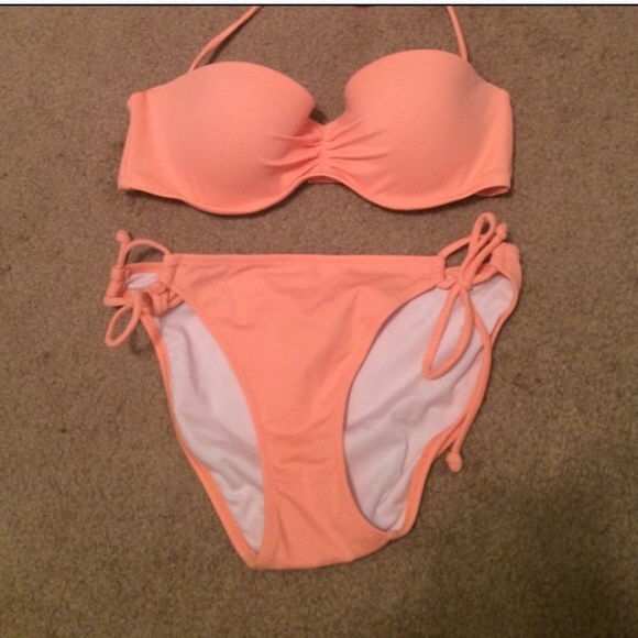 Orange bandeau Swim suit