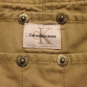 Calvin Klein Khaki Overall Shorts