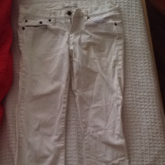 White boot cut jeans