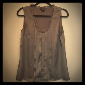 Mossimo Grey Satin Sleeveless Blouse Size M