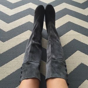 Chinese Laundry gray suede boots