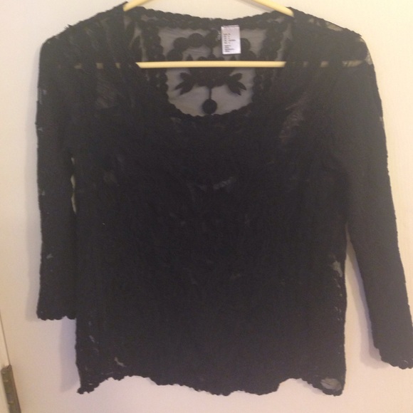 Black lace top
