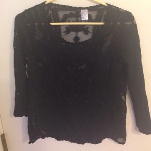 Black lace top