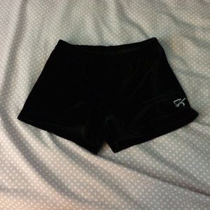 GK black velvet shorts