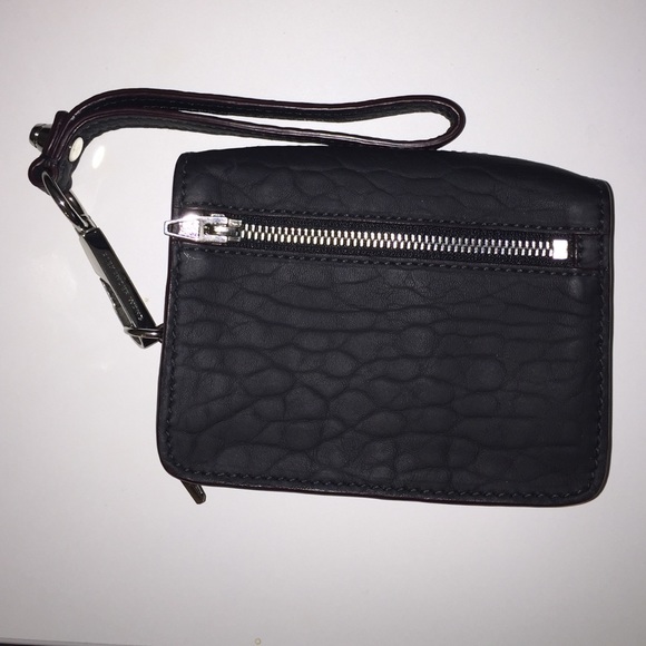 Alexander Wang Black Leather Wristlet