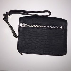 Alexander Wang Black Leather Wristlet