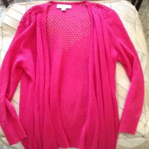 American Eagle - Bright Pink Open Cardi - Small