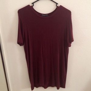 Brandy Melville maroon shirt dress
