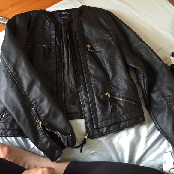 Leather black jacket