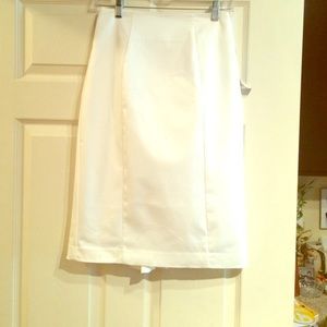 Long white pencil skirt