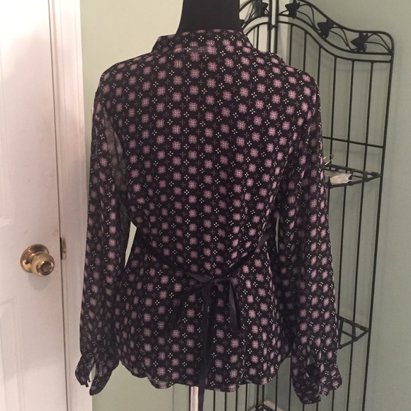 Apt. 9 P/L Georgette Blouse Size Petite Large - Picture 3 of 4
