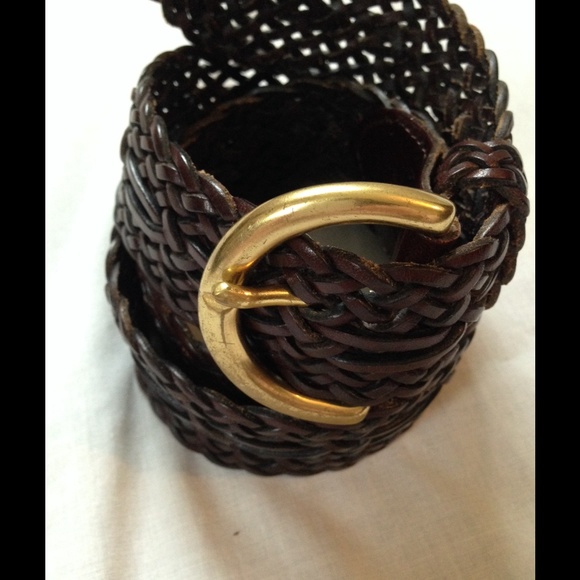 Gorgeous Woven Leather Coach belt