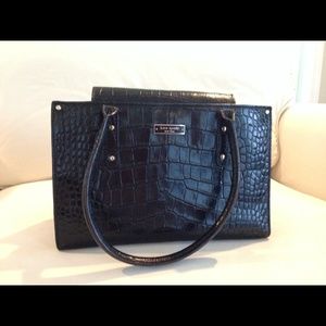 Kate Spade Black Crocodile print bag