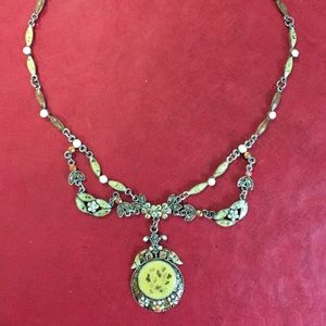Ornate vintage costume necklace