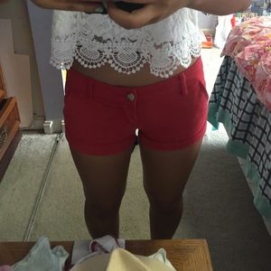 Red A&F Shorts