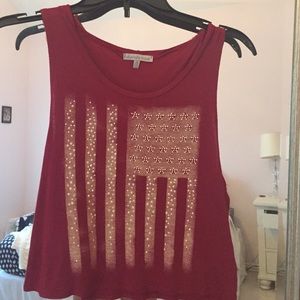 American flag crop top