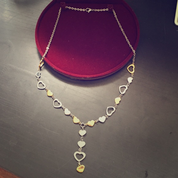 Chanel heart necklace 16k sterling silver