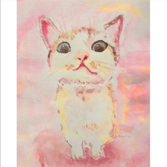 Cat 😺Watercolor painting 9'x12'