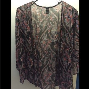 Forever 21 Kimono Paisley Pattern