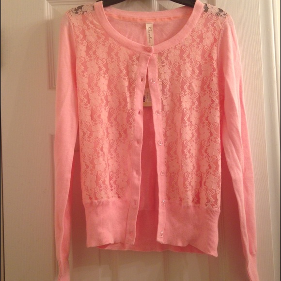 Pink lace Cherokee brand cardigan