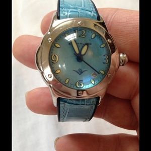 Women's Blue Leather Stuhrling watch
