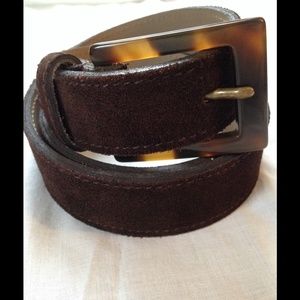 Brown leather belt